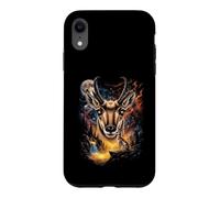Mystique Antilope D'Amérique Pleine Lune Art Nature Coque pour iPhone XR