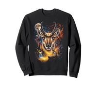 Mystique Antilope D'Amérique Pleine Lune Art Nature Sweatshirt