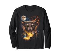 Mystique Aye-Aye Pleine Lune Art Nature Manche Longue