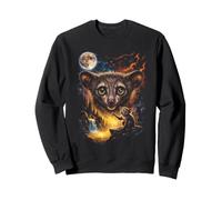 Mystique Aye-Aye Pleine Lune Art Nature Sweatshirt