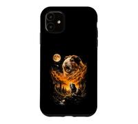 Mystique Cochon d'Inde Hurlant à la forêt Lunaire Coque pour iPhone 11