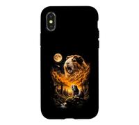 Mystique Cochon d'Inde Hurlant à la forêt Lunaire Coque pour iPhone X/XS