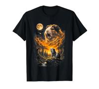 Mystique Cochon d'Inde Hurlant à la forêt Lunaire T-Shirt Graphique avec Valeur
