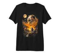 Mystique Cochon d'Inde Hurlant à la forêt Lunaire T-Shirt Haut de Gamme