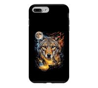 Mystique Coyote Pleine Lune Art Sauvage Coque pour iPhone 7 Plus/8 Plus