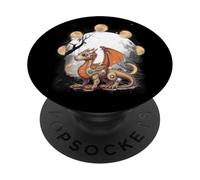 Mystique Forêt Conte de fées Dragon Enfant Dragon PopSockets PopGrip Adhésif