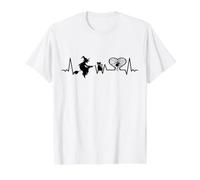 Mystique Gothique Occulte Sorcière Halloween Battement de Cœur Sorcière T-Shirt Graphique avec Valeur, Homme, Blanc, L