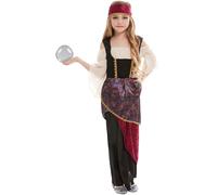 Mystique Gypsy Chance Voyante Renaissance Esmeralda Filles Costume Âge 4-12