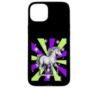 Mystique Licorne Licorne Animal fabuleux rétro années 60 Femme Enfant Coque pour iPhone 15 Plus