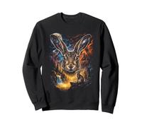 Mystique Lièvre Pleine Lune Art Forêt Sweatshirt