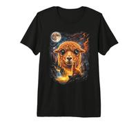 Mystique Paca Pleine Lune Art Nature T-Shirt Haut de Gamme