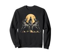 Mystique Rétro Majestic Cheval Esprit Animal Pleine Lune Nature Sweatshirt