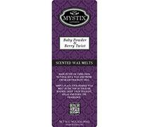 Mystix London - Baby Powder et Berry Twist - Wax Melts Clamshell 90g (10 Cubes)- Cire de soja 100% Naturel - Fragrance Durable pour l'aromathérapie et l'atmosphère apaisante