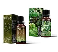Mystix London | Earth Element & Taurus Zodiac Essential Oil Blend Twin Pack | 2×10 ML | 100% Pure & Natural | Aromatherapy for Stability & Sensuality | Vegan, GMO Free, Cruelty-Free