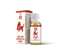 Mystix London - Ox Mélange d'huile essentielle du zodiaque chinois 10 ml - 100% pur et naturel - Aromathérapie pour la force et la stabilité - Cedarwood, camomille, bois ho, lavande, citron vert