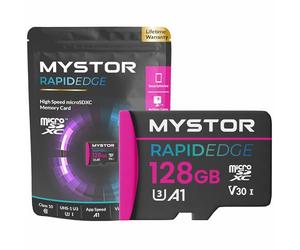 Mystor Carte mémoire Micro SD 128 Go pour Nextbase 522GW, 322GW, 422GW, 622GW, IQ 1K, 2K, 4K Nextbase Carte mémoire Micro SD pour caméra embarquée Classe 10, vitesse vidéo V30, UHS-1 U3 MicroSDXC