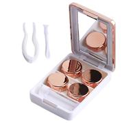 MYSUNBAR Boîtier d'objectif de contact Simple Portable Cosmétique Boîte à lentilles de contact Mignon féminin Rangement facile Cosmétiques de soins invisibles, multicolore, Organiseur de poche