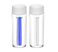 MYSUNBAR Dissolvant de lentilles de contact sclérales - Insertion de contact doux - Support d'aspiration avec bouteilles sans, multicolore, Organiseur de poche