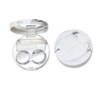 MYSUNBAR Étui à lentilles de contact, étui à lentilles de contact avec miroir, boîte de rangement simple pour lentilles de contact, mini boîte Companion tendance, multicolore, Organiseur de poche