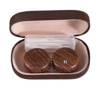 MYSUNBAR Lentilles de contact en liège, bleu mandalas, étui de voyage pour lentilles de contact avec miroir, Accessoire de Voyage, élégantes et décontractées, multicolore, Organiseur de poche