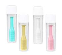 MYSUNBAR Lot de 4 applicateurs de retrait de lentilles de contact en silicone pour contacts durs et souples, multicolore, Organiseur de poche