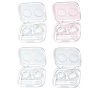 MYSUNBAR Lot de 4 conteneurs pour lentilles de contact, étui portable pour lentilles de contact, ensemble de voyage pour lentilles de contact colorées, multicolore, organiseur de poche, Multicolore,