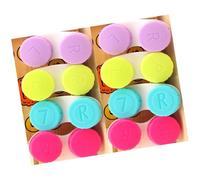 MYSUNBAR Lot de 8 étuis pour lentilles de contact colorées - Anti-fuite - Multicolore - Organiseur de poche, Multicolore, Organiseur de poche