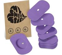 MySweetStitch - 10 x Freestyle Libre 1 & 2 pansement, Oval avec trou d'aération, Overpatch Ø 70 x 55 mm, protection capteur, imperméable, respirant, doux pour la peau, Fabriqué en Allemagne, Violet