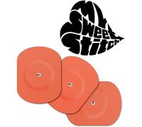 MySweetStitch - 10 x Freestyle Libre 1 & 2 pansement, Oval avec trou d'aération, Overpatch Ø 70 x 55 mm, protection capteur, imperméable, respirant, doux pour la peau, Fabriqué en Allemagne, Corail