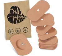 MySweetStitch - 10 x Freestyle Libre 1 & 2 pansement, Oval avec trou d'aération, Overpatch Ø 70 x 55 mm, protection capteur, imperméable, respirant, doux pour la peau, Fabriqué en Allemagne, Beige