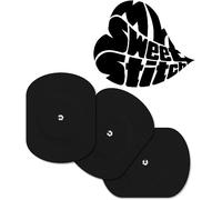 MySweetStitch - 10 x Freestyle Libre 1 & 2 pansement, Oval avec trou d'aération, Overpatch Ø 70 x 55 mm, protection capteur, imperméable, respirant, doux pour la peau, Fabriqué en Allemagne, Noir