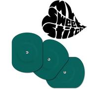 MySweetStitch - 25 x Freestyle Libre 1 & 2 pansement, Oval avec trou d'aération, Overpatch Ø 70 x 55 mm, protection capteur, imperméable, respirant, doux pour la peau, Fabriqué en Allemagne, Pétrole