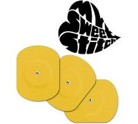 MySweetStitch - 25 x Freestyle Libre 1 & 2 pansement, Oval avec trou d'aération, Overpatch Ø 70 x 55 mm, protection capteur, imperméable, respirant, doux pour la peau, Fabriqué en Allemagne, Gelb