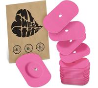 MySweetStitch - 25 x Freestyle Libre 1 & 2 pansement, Oval avec trou d'aération, Overpatch Ø 70 x 55 mm, protection capteur, imperméable, respirant, doux pour la peau, Fabriqué en Allemagne, Rose
