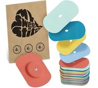 MySweetStitch - 25 x Freestyle Libre 1 & 2 pansement, Oval avec trou d'aération, Overpatch Ø 70 x 55 mm, protection capteur, imperméable, respirant, doux pour la peau, Fabriqué en Allemagne, Pastel