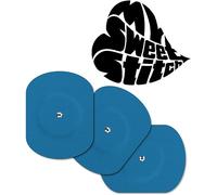 MySweetStitch - 25 x Freestyle Libre 1 & 2 pansement, Oval avec trou d'aération, Overpatch Ø 70 x 55 mm, protection capteur, imperméable, respirant, doux pour la peau, Fabriqué en Allemagne, Bleu