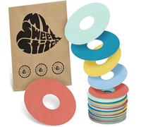 MySweetStitch - 25 x Freestyle Libre 3 pansement Rond, Ringpatch Ø 60 mm, intérieur Ø 20 mm, protection capteur, imperméable, respirant, doux pour la peau, Fabriqué en Allemagne, Pastel