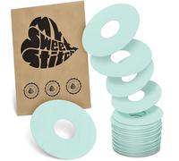 MySweetStitch - 25 x Freestyle Libre 3 pansement Rond, Ringpatch Ø 60 mm, intérieur Ø 20 mm, protection capteur, imperméable, respirant, doux pour la peau, Fabriqué en Allemagne, Menthe