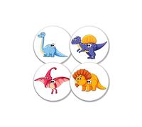 MySweetStitch - 4x Stickers pour capteur Freestyle Libre 1 & 2, Dinos avec trou d'aération, Fabriqué en Allemagne