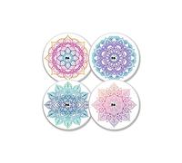 MySweetStitch - 4x Stickers pour capteur Freestyle Libre 1 & 2, Mandala avec trou d'aération, Fabriqué en Allemagne