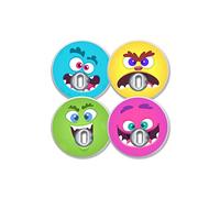 MySweetStitch - 4x Stickers pour capteur Freestyle Libre 3, Monstre Sucré avec trou d'aération, Fabriqué en Allemagne