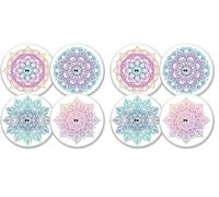 MySweetStitch | autocollants capteur Freestyle Libre 1 & 2 | Set d'autocollants (4 pièces) avec TROU D'AÉRATION | Mandala | Made in Germany (Lot de 2)