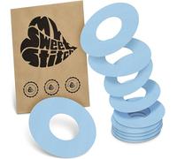 MySweetStitch FreeStyle Libre 1/2 Ringpatch - 10x patchs anneau ronds, maintien extra fort autour du capteur, imperméable & doux pour la peau, hypoallergénique, Made in Germany, Ice Blue