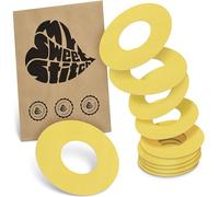 MySweetStitch FreeStyle Libre 1/2 Ringpatch - 10x patchs anneau ronds, maintien extra fort autour du capteur, imperméable & doux pour la peau, hypoallergénique, Made in Germany, Yellow