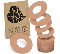 MySweetStitch FreeStyle Libre 1/2 Ringpatch - 25x patchs anneau ronds, maintien extra fort autour du capteur, imperméable & doux pour la peau, hypoallergénique, Made in Germany, Beige