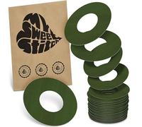 MySweetStitch FreeStyle Libre 1/2 Ringpatch - 25x patchs anneau ronds, maintien extra fort autour du capteur, imperméable & doux pour la peau, hypoallergénique, Made in Germany, Olive