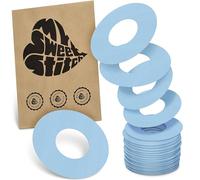 MySweetStitch FreeStyle Libre 1/2 Ringpatch - 25x patchs anneau ronds, maintien extra fort autour du capteur, imperméable & doux pour la peau, hypoallergénique, Made in Germany, Ice Blue