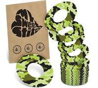MySweetStitch FreeStyle Libre 1/2 Ringpatch - 25x patchs anneau ronds, maintien extra fort autour du capteur, imperméable & doux pour la peau, hypoallergénique, Made in Germany, Camouflage