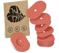 MySweetStitch FreeStyle Libre 3/3 Plus Overpatch - 10x fixation patches oval, extra strong hold over sensor, waterproof & skin-friendly, hypoallergenic, Made in Germany, Coral