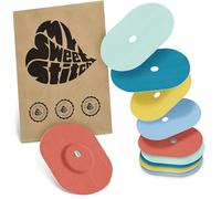 MySweetStitch FreeStyle Libre 3/3 Plus Overpatch - 10x fixation patches oval, extra strong hold over sensor, waterproof & skin-friendly, hypoallergenic, Made in Germany, Pastel